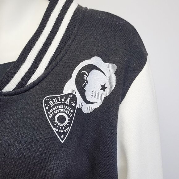 Hell Bunny Womens XL Ouija Board Retro Jacket Black & White - Picture 7 of 9